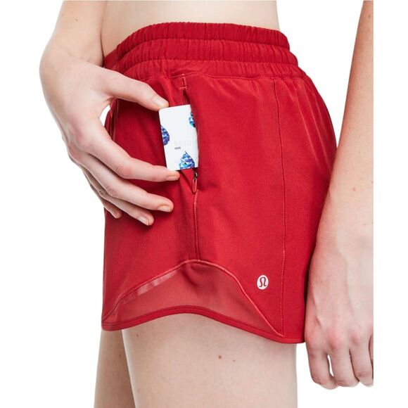 lululemon athletica Pants - Lululemon Hotty Hot Short *Long 4" Dark Red